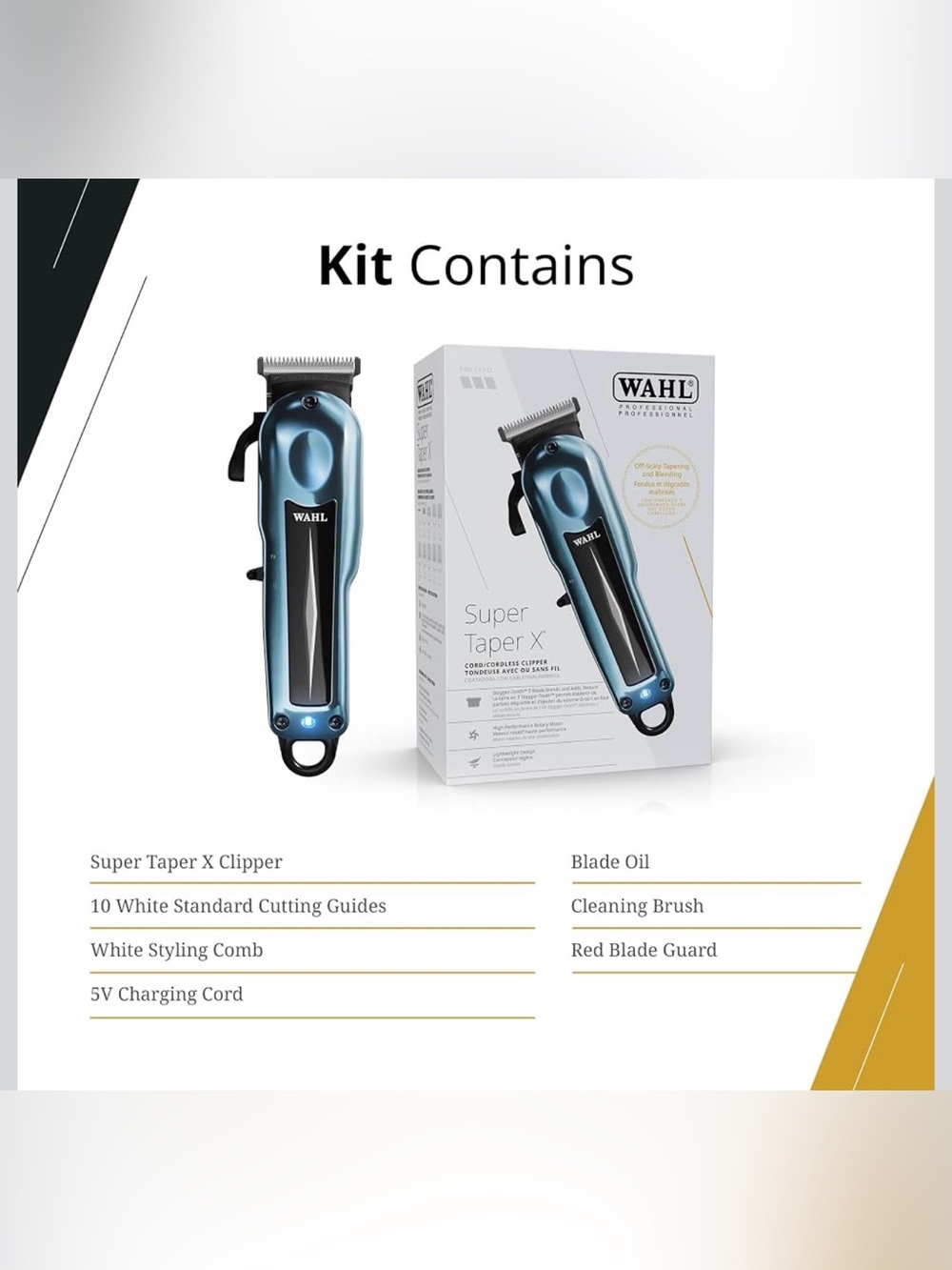 Wahl Professional Super Taper X Cordless Clipper, Model 3026468